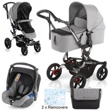 Jane Crosswalk Micro Koos Travel System Baby Pram, Grey - CLEARANCE DEAL - BNIB