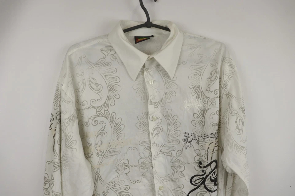 LA MARTINA White Cotton Regular Fit Long Sleeve Collared Button Up Shirt Size L - Image 2 of 4
