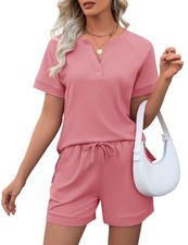 Women Two Piece Outfits Sets Summer Sweatsuit Tracksuit Sweat Lounge Matching...