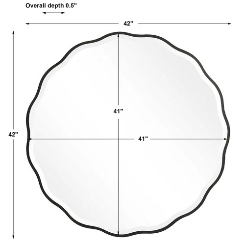 Uttermost 09693 Aneta 42" Diameter Contemporary Circular Wood - Black - Picture 2 of 6