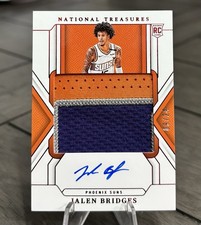 2024-25 Panini National Treasures Jalen Bridges RPA /24 Rookie Patch Auto RC