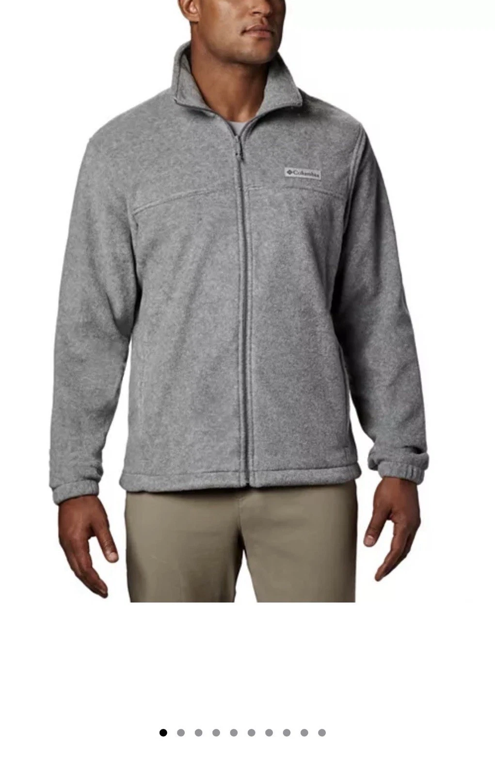 Columbia Gray Full Zip Fleece Jacket Men's Size S UNISEX