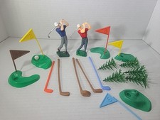 Large Lot Vintage Wilton Golf Themed Cake Topper Cake Decoration Set - 23 Pieces