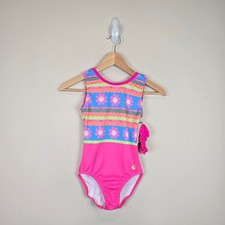 GK Elite Adult Sz XS AXS Smileyworld Tank Leotard Scrunchie Gymnastics