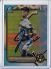 Jacob Misiorowski Autographed 2022 Bowman Draft Chrome BDC132 Sky Blue Refractor — photo 1