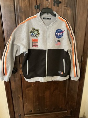 Hudson Outerwear NASA Mens Size 4X Multiple Space Shuttle Patches Full Zip