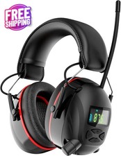 AM/FM Radio Hearing Protection Headphones with 45H Battery Life 30dB SNR