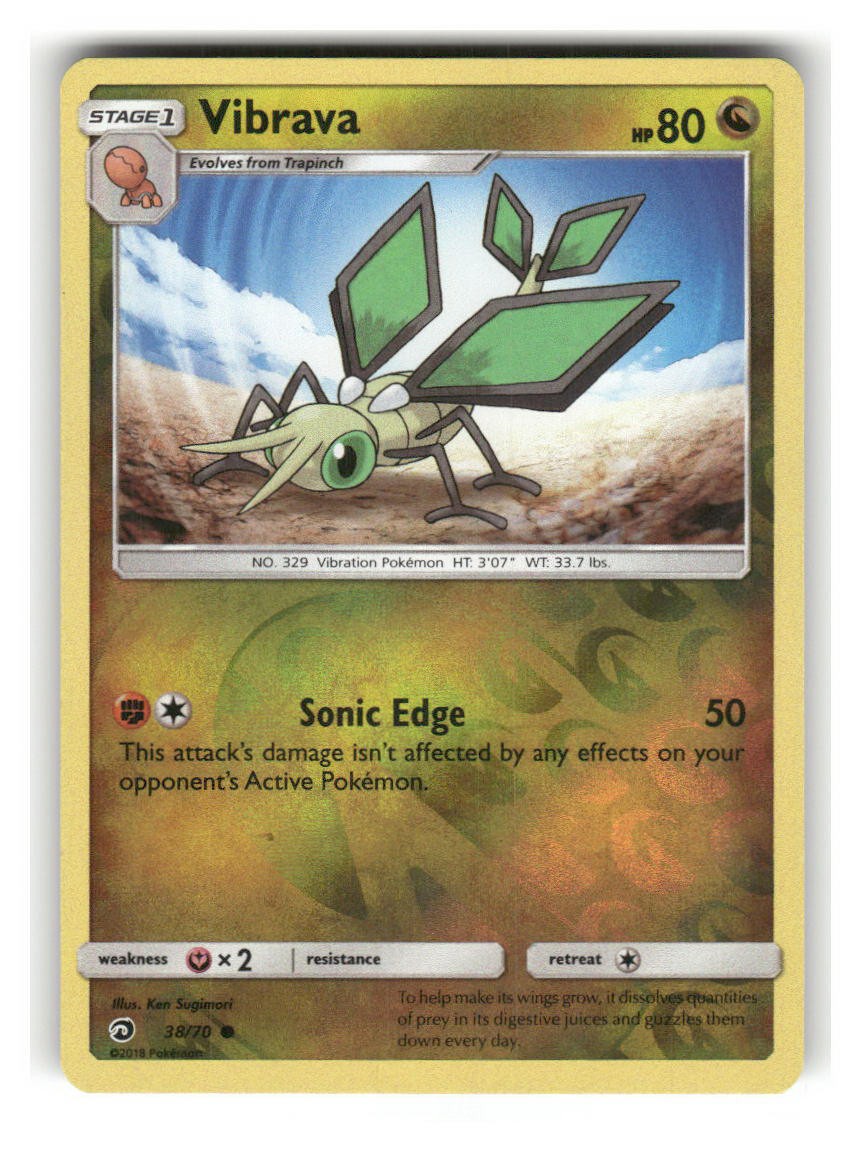Vibrava 38/70 Reverse Holo Lightly Played Dragon Majesty