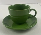 FIESTA Fiestaware Shamrock Green Tea Coffee Cup Mug & Saucer Homer Laughlin 6 oz