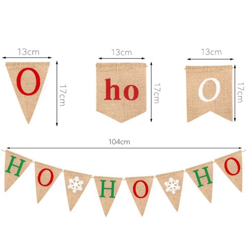 Banners de Navidad Líneas Tela Navidad Bandera Hogar Fiesta Navidad - Imagen 11 de 11