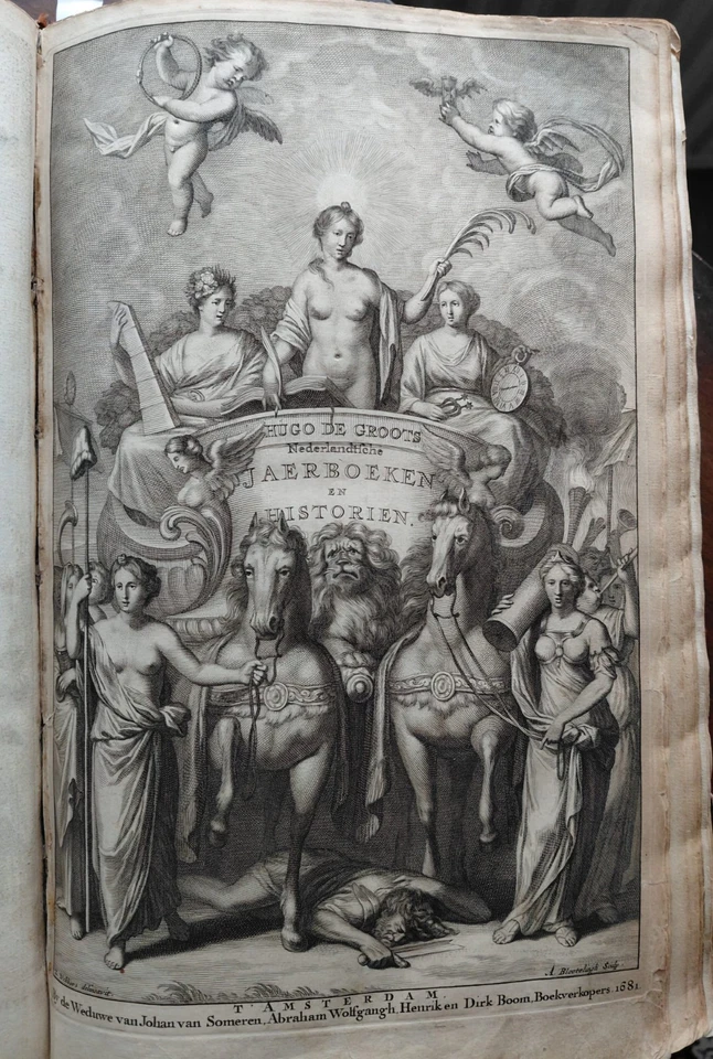 HUGO GROTIUS - 1681 extremely rare ILLUSTRATED 1st edition  HISTORY OF HOLLAND - Image 4 of 4