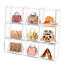Pack Purse Organizer for Closet Clear Acrylic Display Case Handbag Storage 3