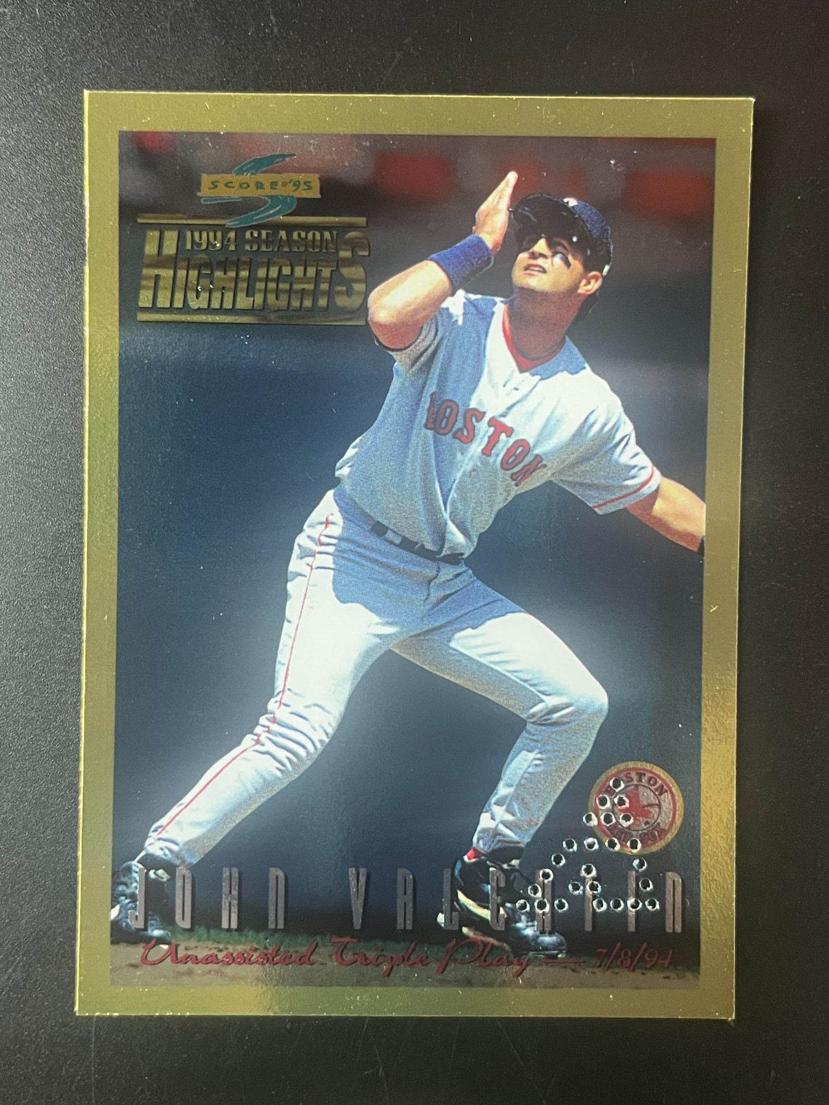 1995 Score Gold Rush Hole Punched 314 John Valentin Red Sox