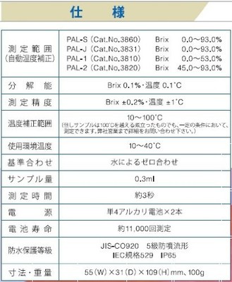 Atago pocket sugar content meter PAL-1