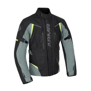 Armr Kiso 4.0 WP Waterproof Thermal Motorcycle Jacket Black Green Fluo Yellow