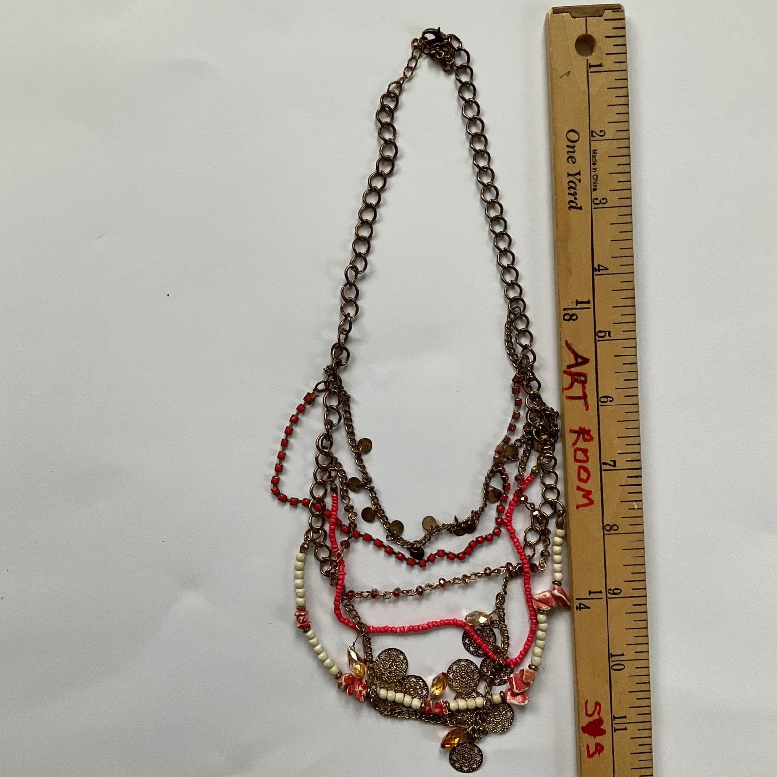 Boho Multi Strand Layered Statement Necklace Bead… - image 7