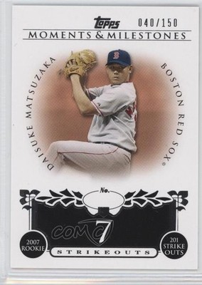 2008 Topps Moments & Milestones /150 Daisuke Matsuzaka (2007 Rookie 201 Ks) 0f6