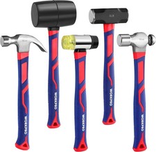 WORKPRO 5PC Hammer Set Forged & Polished Stee...