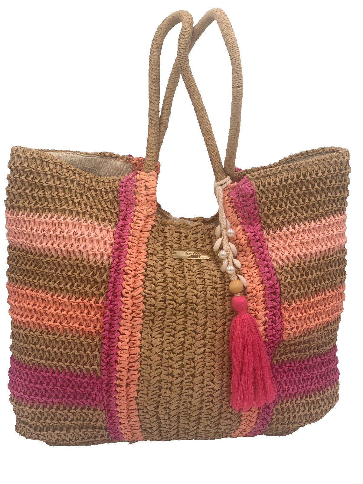 Vacay Straw Beach Bag Tote