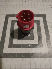 ABB 432EP6 32A 5-Pin IEC 60309 Industrial Plug 3P+N+E 240/415V IP44 Red