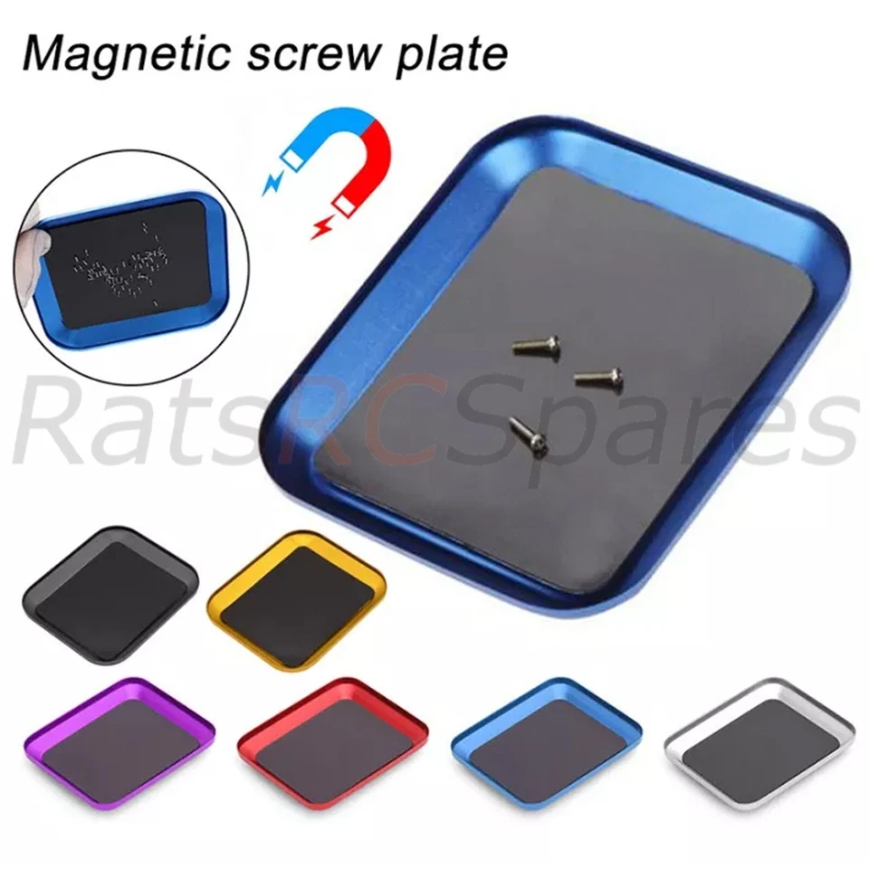 Aluminium Magnetic Screw Holder Tray Mat Pad Tool Repair For RC Cars Planes - UK - Image 2 of 4