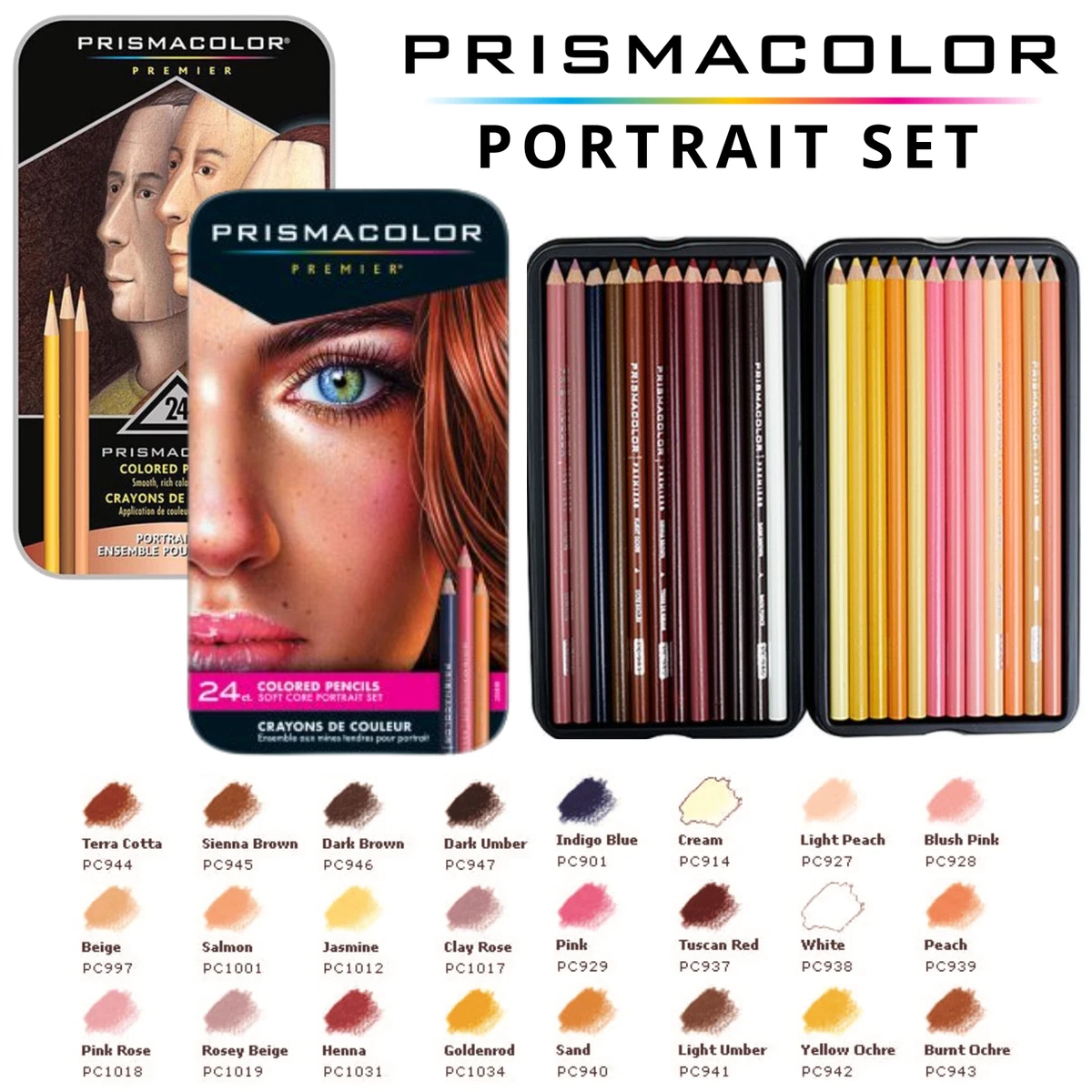 24 Premier Portrait Color Pencil Set From Prismacolor - Columbia Omni Studio