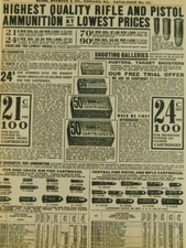 Highest Quality Rifle Pistol Ammunition Sears Roebuck Advertisement Catalog Page