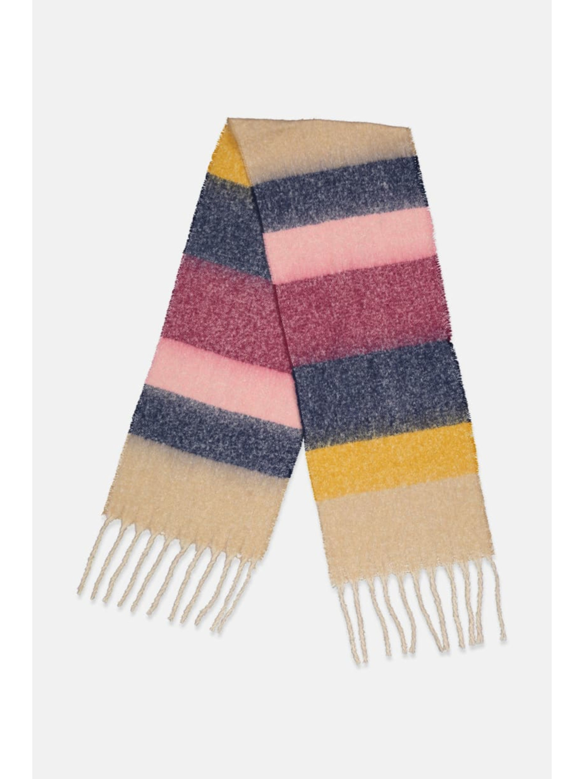 Женский темно-синий объемный зимний шарф с бахромой JENNI Womens