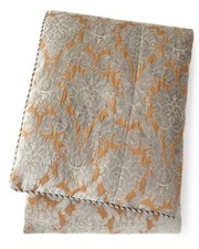 Neiman Marcus Bella Legacy Queen Duvet / Coverlet Slate Blue & Cocoa Brown