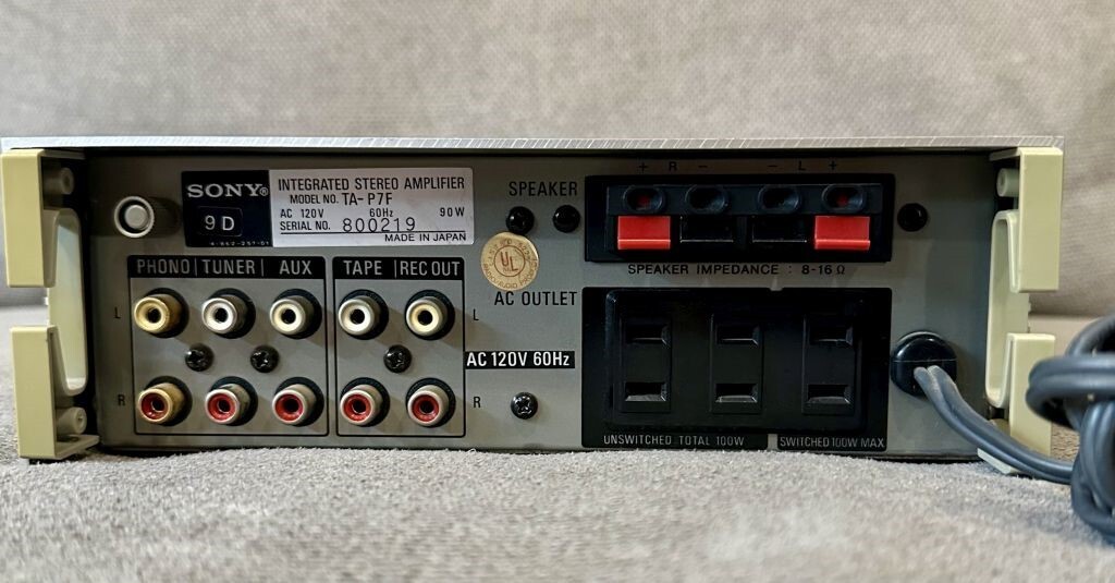 SONY インテグレート　ステレオ　アンプ　TA·P7F Sony TA-P7F Integrated Stereo Amplifier Amp - Rare & Vintage