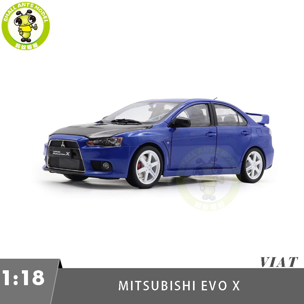 1/18 Mitsubishi Lancer EVO X 10 Blue Carbon Hood Diecast