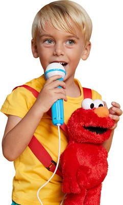 Singing Machine Karaoke Plush Sesame Street Toys (Abby Elmo Toy) - Red 