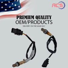 2X Up+Downstream Oxygen O2 Sensor OEM For Volkswagen CC Eos Passat Audi A3 2.0L