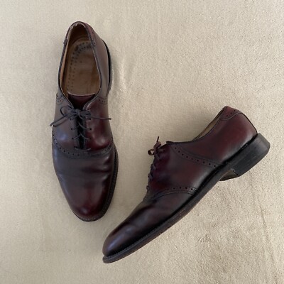 Vintage Cole Haan Leather Oxford Dress Shoes Burgundy Made  display picture 3