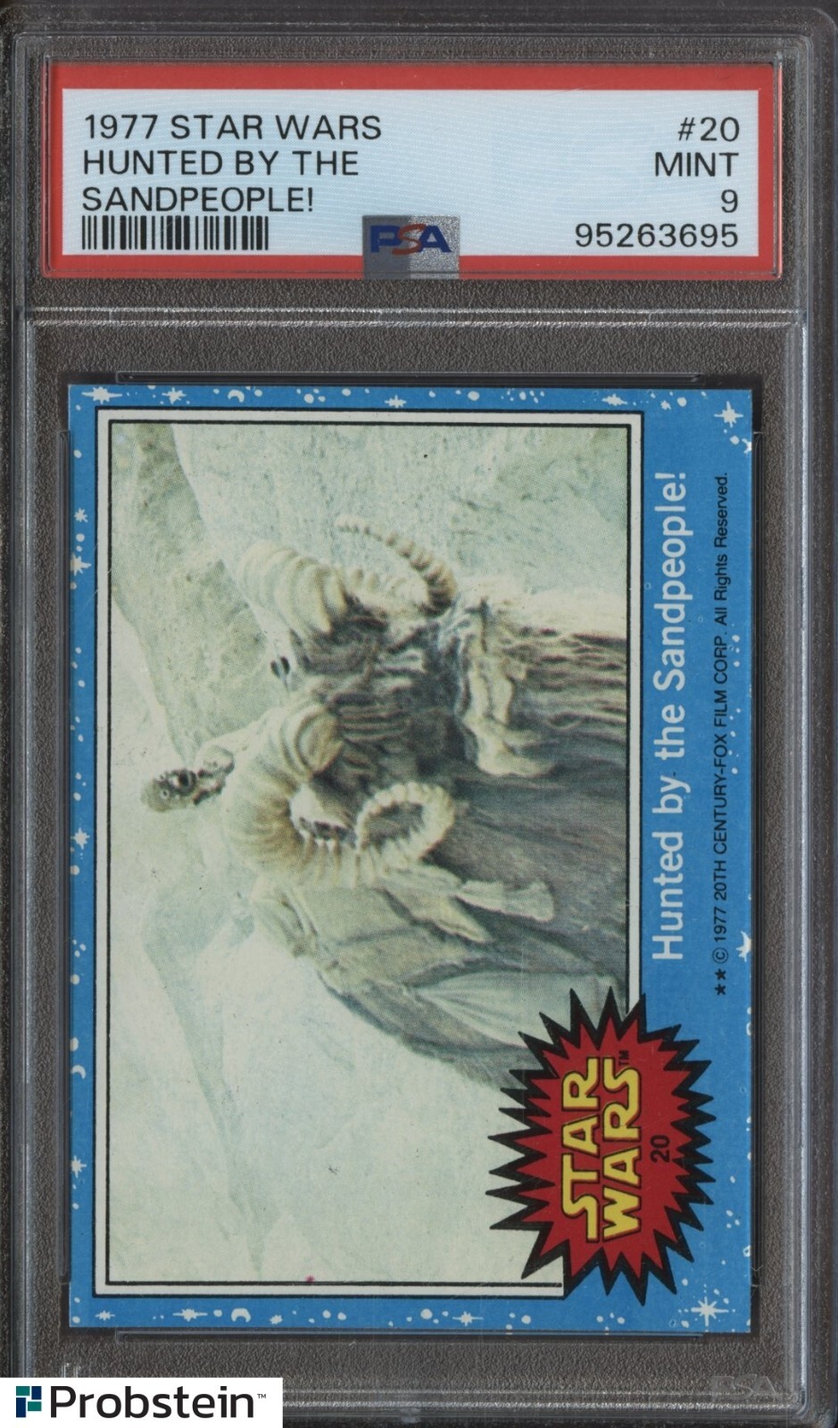 1977 Topps Star Wars #20 Hunted By The Sandpeople! PSA 9 MINT