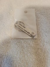 1 new Drive Safe I Need You Here With Me Key chain Metal 1.5 Silver NEW