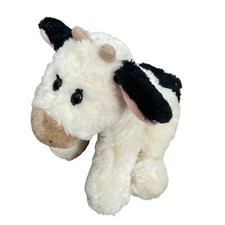 Gund Milkshake Cow Plush Toy Stuffed Animal 2532 Synthetic Fiber White  Black
