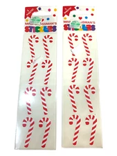 VTG NOS Mrs. Grossman’s Candy Cane Christmas Sticker Sheets Unopened 2 Packs