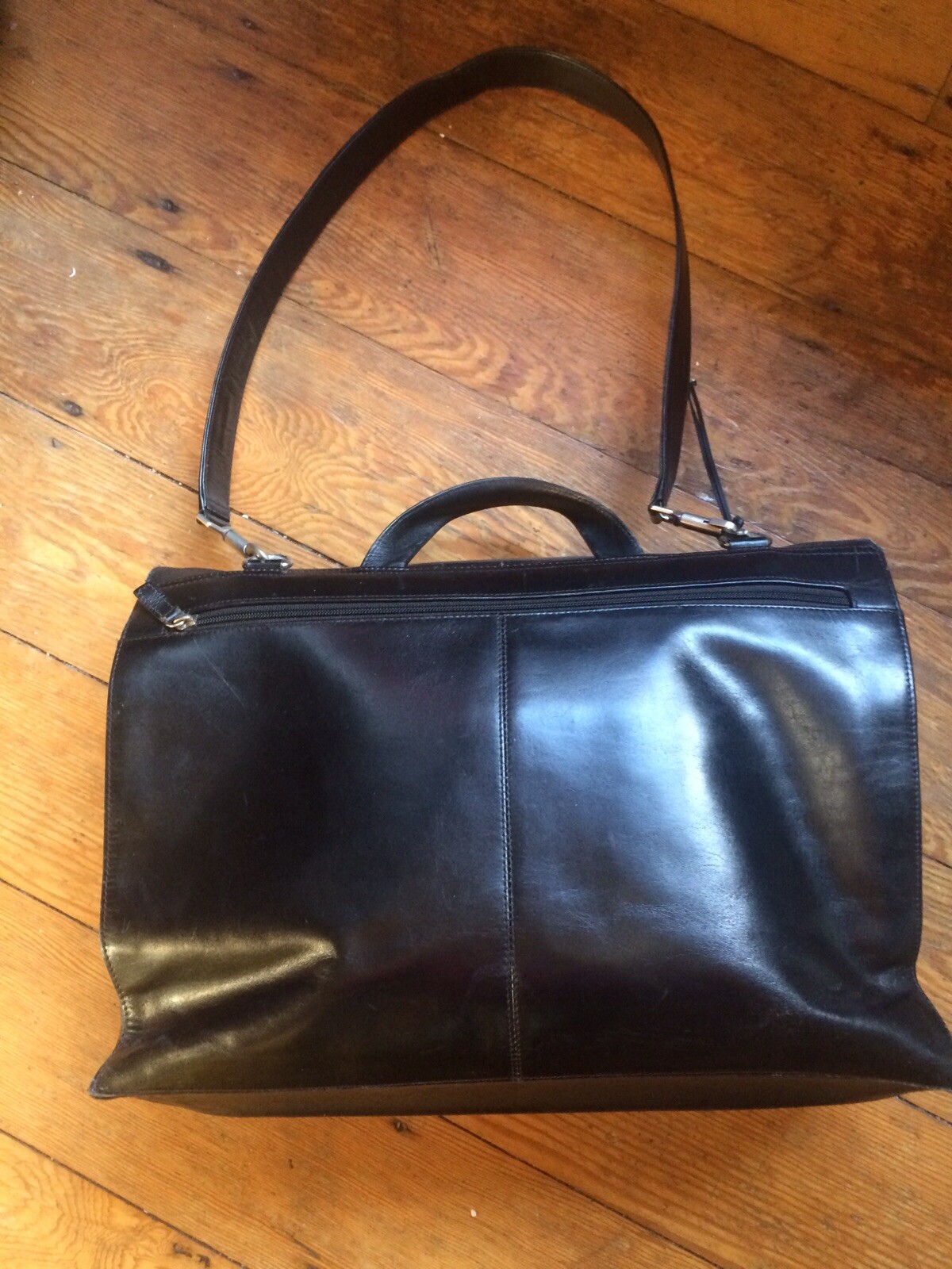 “RADLEY” LARGE BLACK LEATHER LAPTOP/BRIEFCASE SHOULDER/HANDBAG (WITH