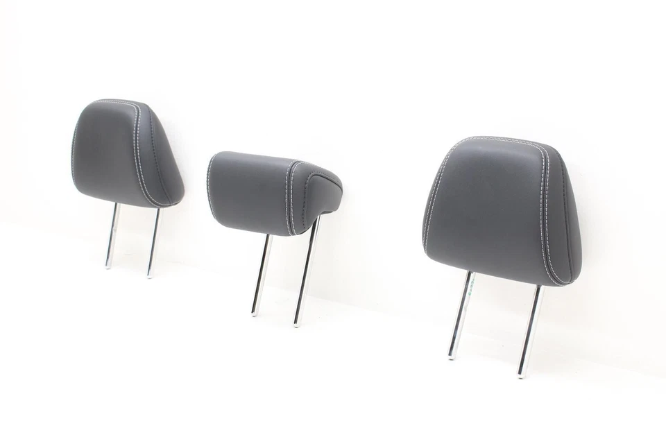 21-24 Ford Mustang MACH-E Set of 3 Black Leather Rear Headrests - Image 3 of 4