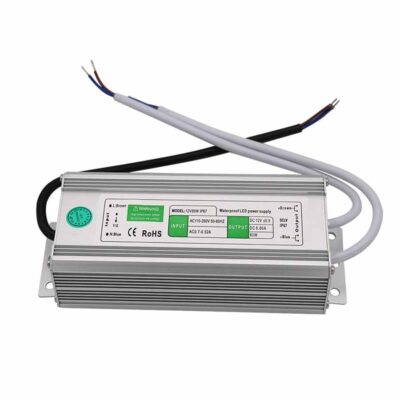 Water Resistant IP67 LED Driver AC DC 1 2V 24V 10W 20W 25W 30W 36W 45W 50W 60W 80W 100W 120W 150W Power Supply for LED Light Strip (Color : 80W, Size