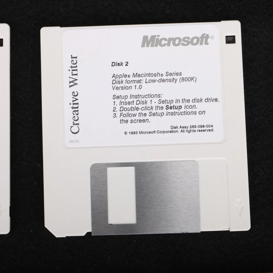 Juego de disquetes Microsoft Creative Writer para Apple Mac 5 3,5 HD Foto 3 de 4