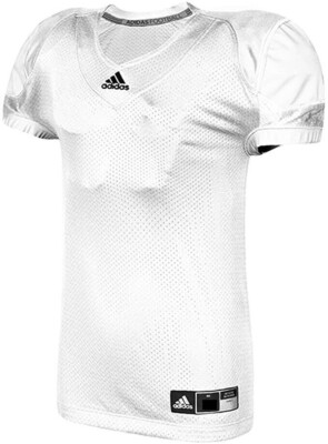 NEW Adidas Youth Press Coverage Football White on White Jersey Boys Small