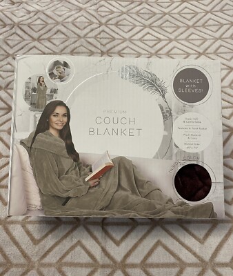 Premium Couch Blanket Sleeves Pocket Super Soft Comfortable Warm 60 x70  