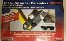 1982-2003 Ford F100 F150 Expedition Rear Shock Extenders Extensions Lowering Kit
