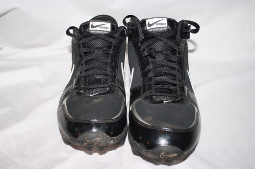 NIKE LAND SHARK LEGACY Black Mid Football Cleats Mens Size 11.5 396232-011 - Picture 3 of 10