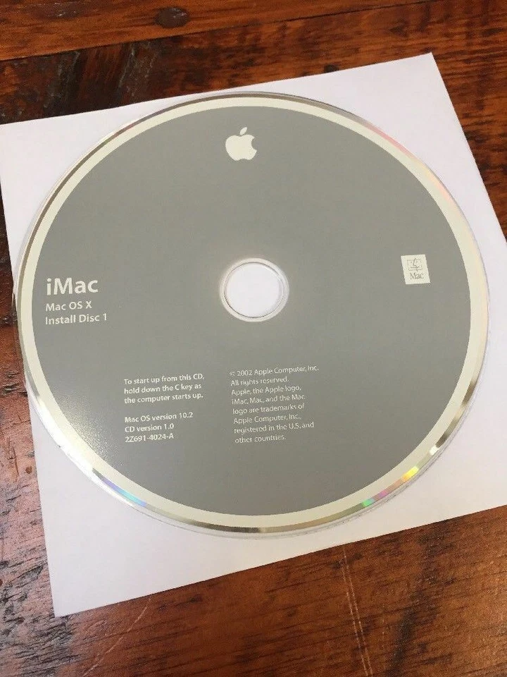 Macintosh iMac OS X 10 Jaguar v10.2 Mac Install Restore Software CDs Discs 2002 - Image 2 of 4