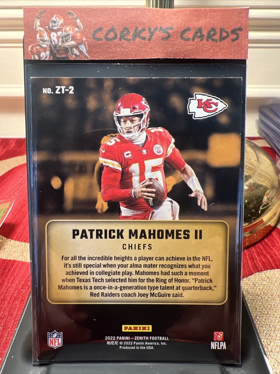 2022 Panini Zenith Z-Team #ZT-2 Patrick Mahomes II Kansas City