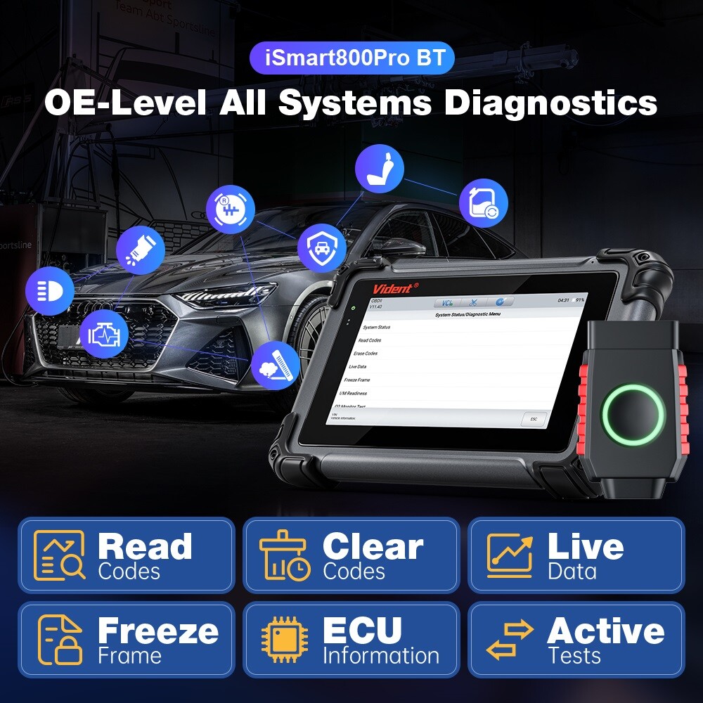 2026 Vident iSmart800Pro BT All Systems BiDirectional Scanner CAN