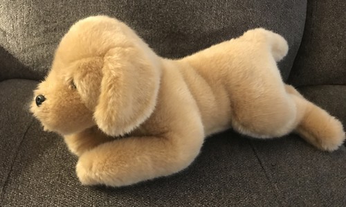 Bolsa de frijoles para cachorro Applause amarillo dorado de laboratorio perro juguete Russ Berrie 15"" suave - Imagen 2 de 8